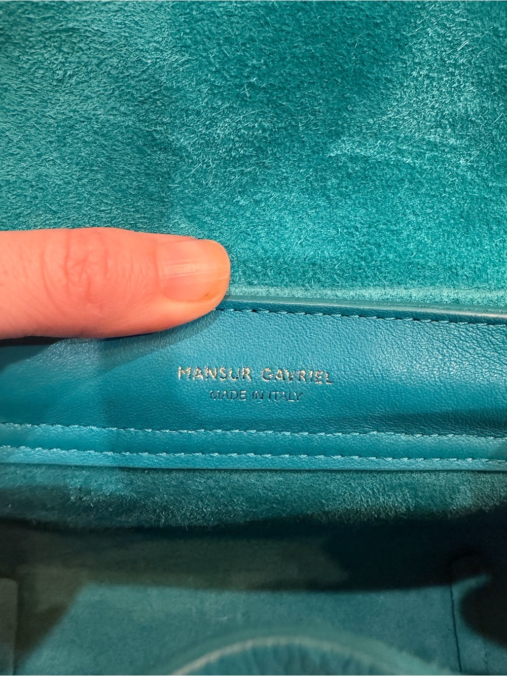 Mansur Gavriel Teal Mini Backpack - Picture 5 of 12